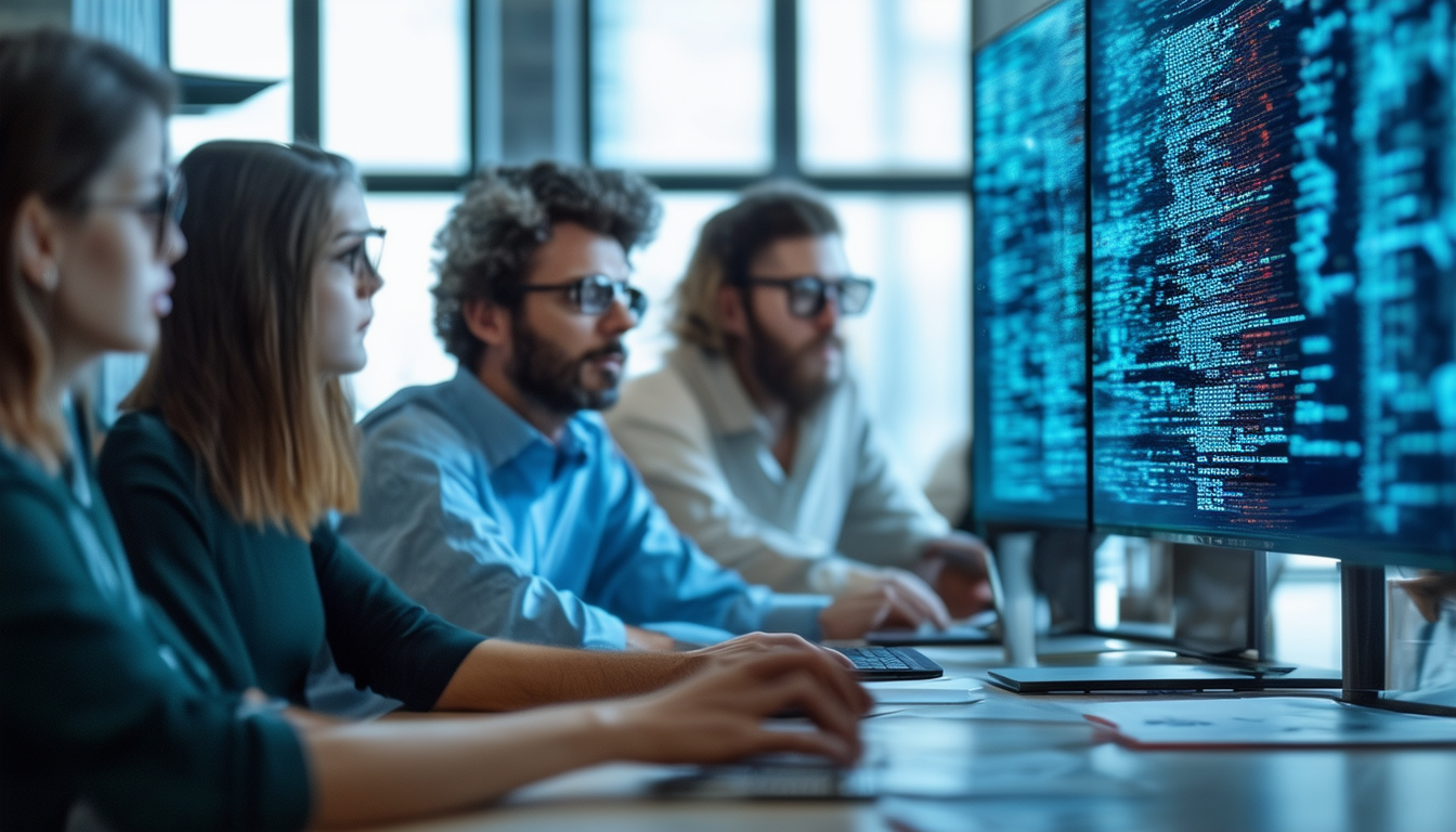 A professional team undergoing cybersecurity train